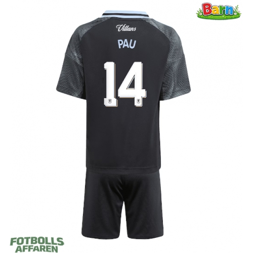 Aston Villa Pau Torres #14 Bortaställ Barn 2025-26 Kortärmad (+ Korta byxor)